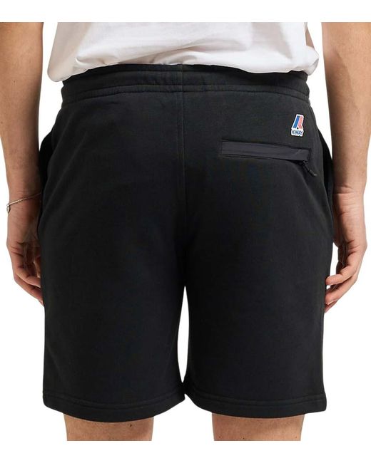 K-Way Black Regular Shorts for men