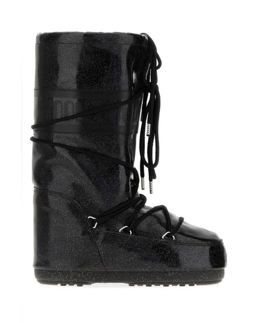 Moon Boot Black Logo Boots