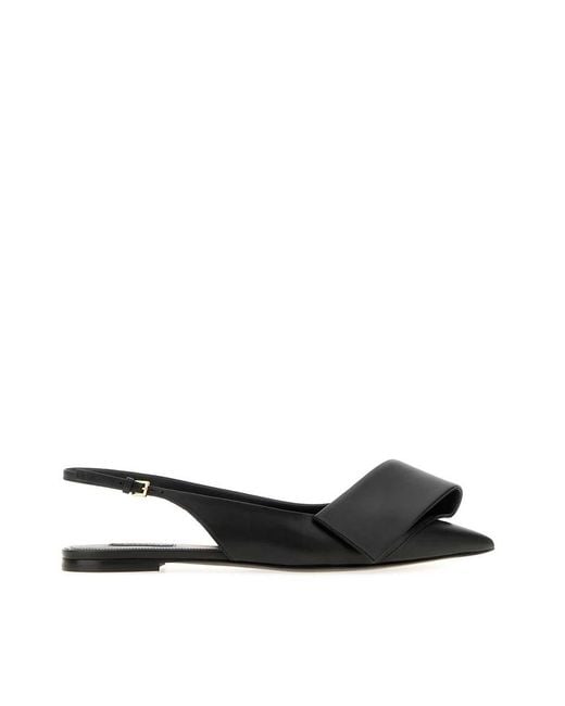 Givenchy Black Ribbon Ballet Flats