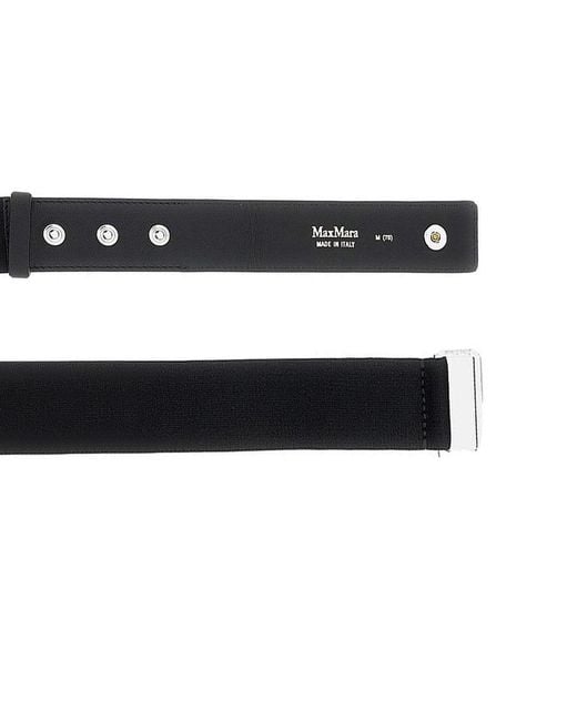 Max Mara Black Elasticated Webbing Belt