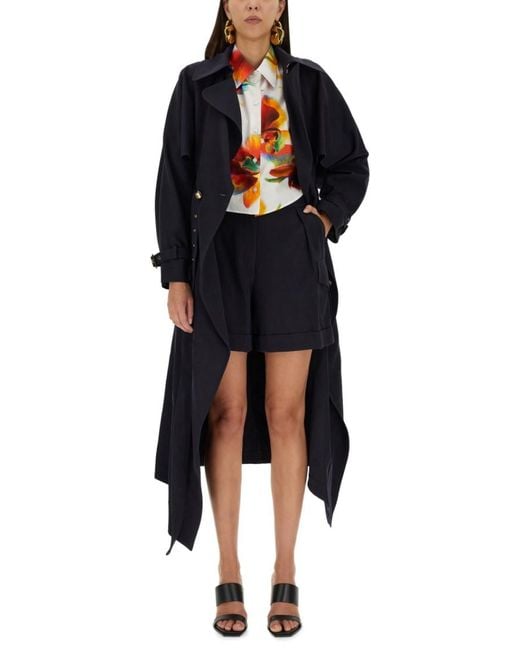 McQueen Blue Solid Shorts