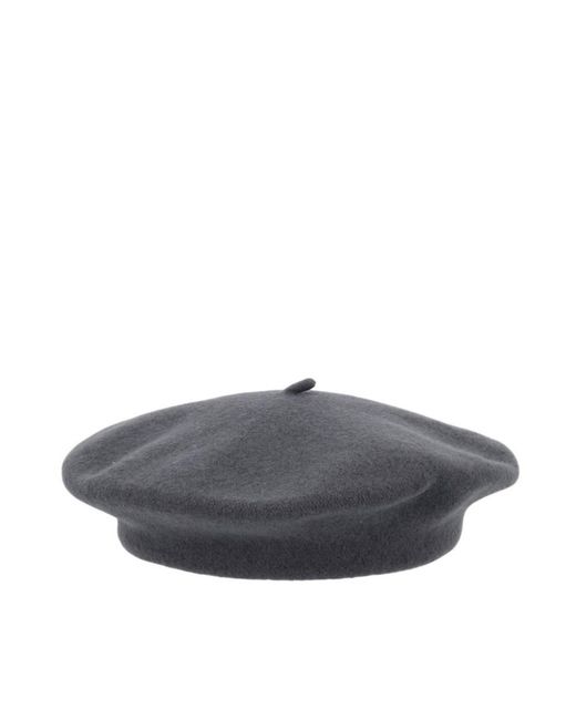 Maison Margiela Gray Solid Beret Hat for men