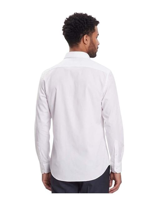 Boss White Regular Solid Shirts for men