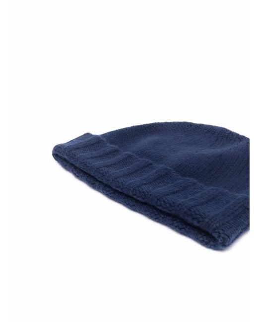 Drumohr Blue Beanie Hat for men