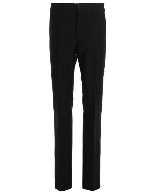 Givenchy Black Flat Front Pants for men