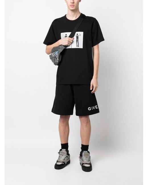 Givenchy Black Archetype Cotton Sweatshorts for men