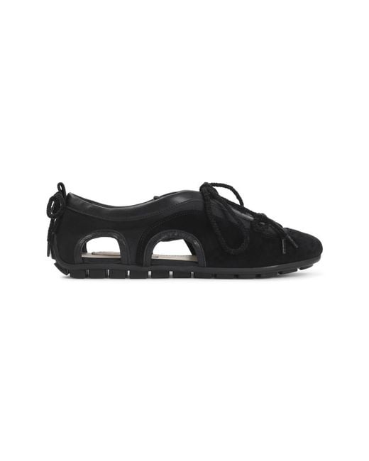 Simone Rocha Black Round Toe Sneakers