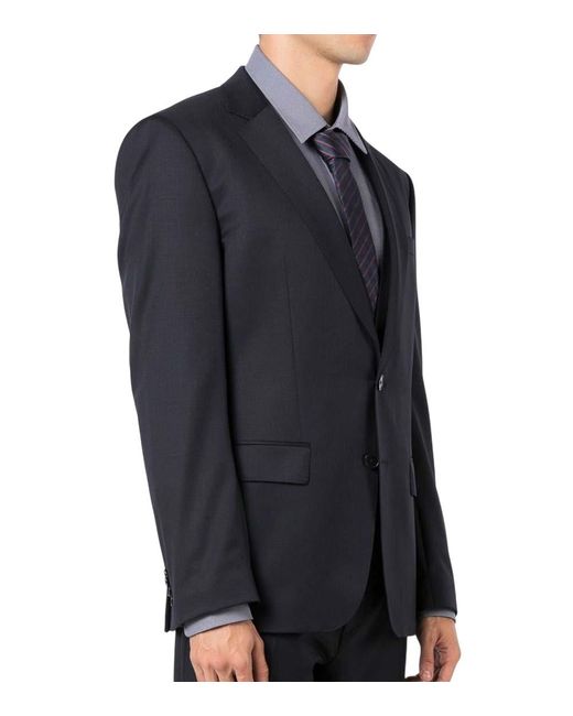 Boss Black Solid Notched Lapel Blazer for men