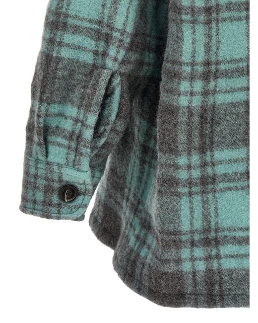 AMI Green Checks Overshirt for men