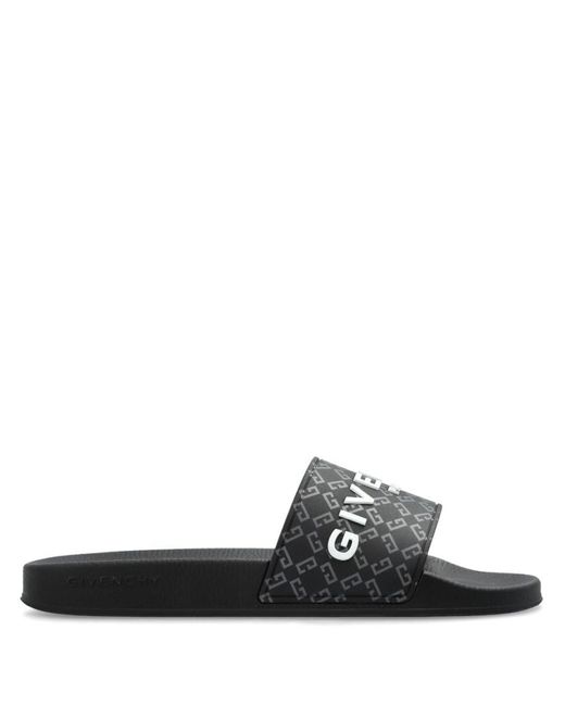 Givenchy White Logo Slides for men