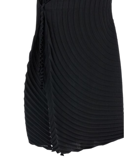 Issey Miyake Black Paper Bag Pleats Dress