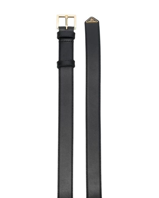 Prada Black Buckle-Fastened Leather Belt