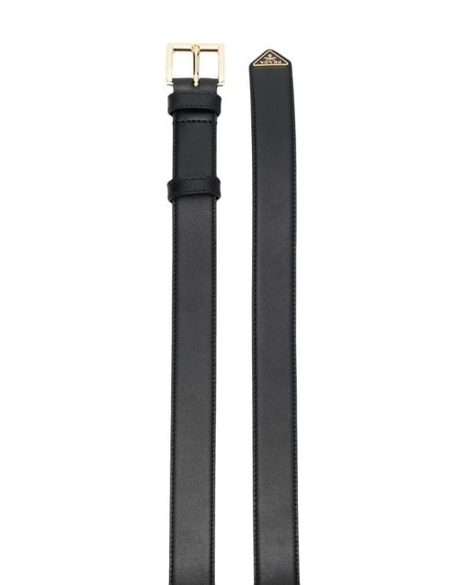 Prada Black Buckle-Fastened Leather Belt