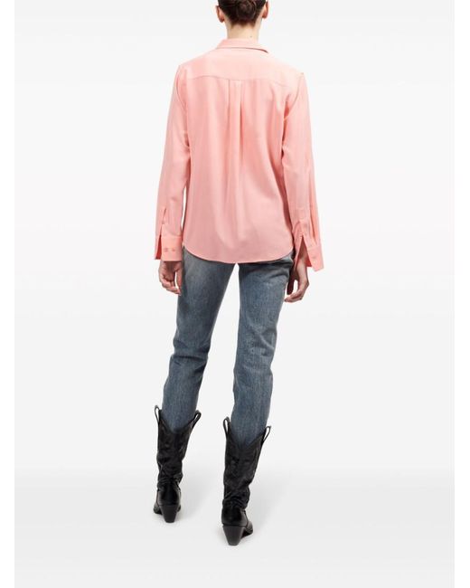 Equipment Pink Signature Silk Shirt