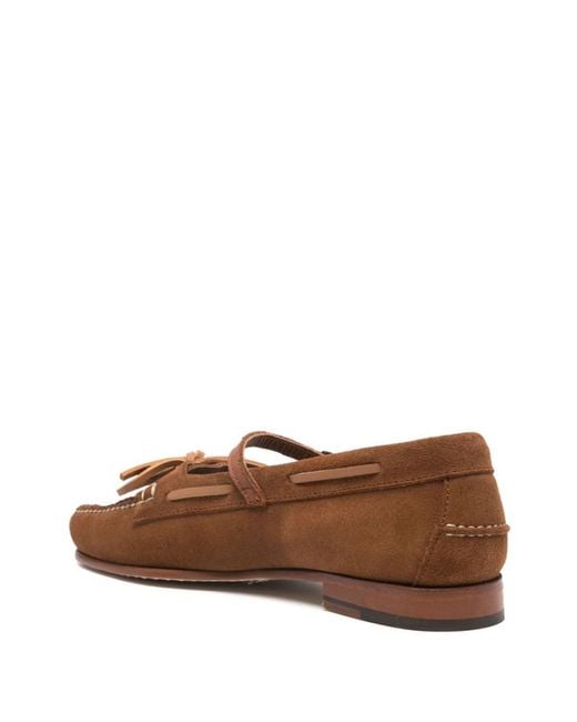 Hereu Brown Lorea Suede Leather Loafers
