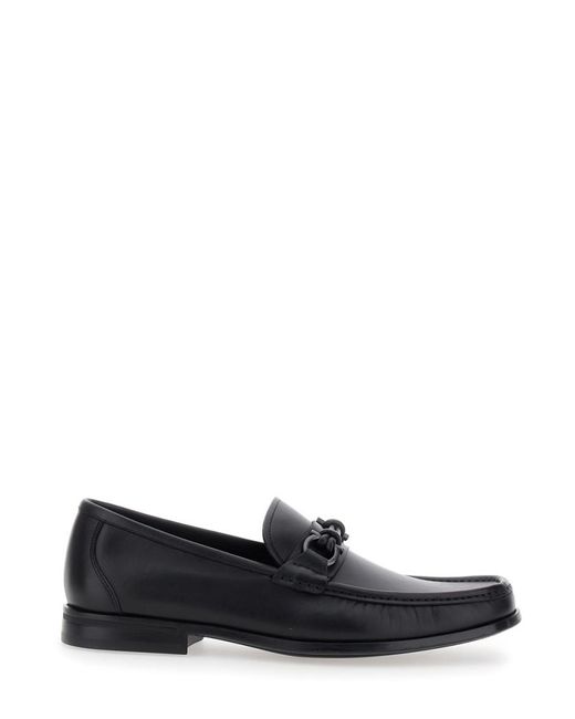 Ferragamo White Leather Loafers for men