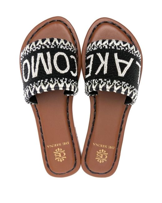 De Siena Black Slip-On Flats