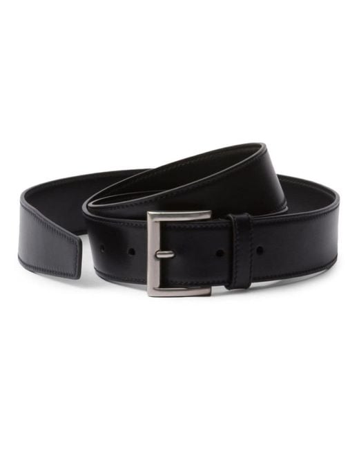 Prada Black Buckled Leather Belt
