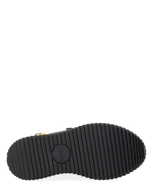Chloé Black Solid Nama Sandals