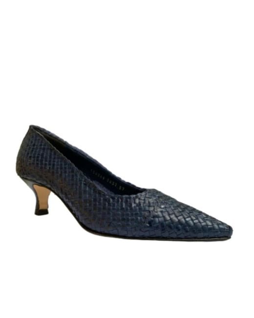 LA ROSE Blue Pointed Toe Pumps