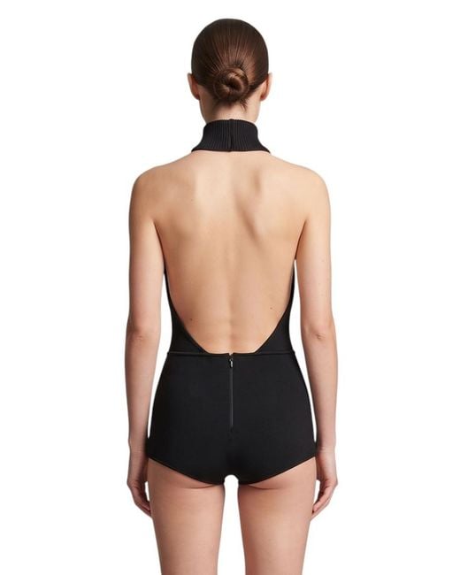 Max Mara Black Solid Turtle Neck Top