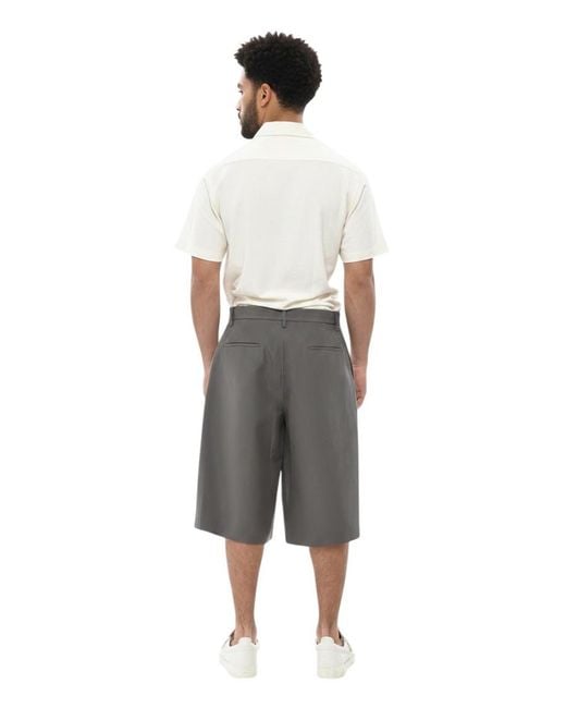 1989 STUDIO Gray Loose Solid Shorts for men