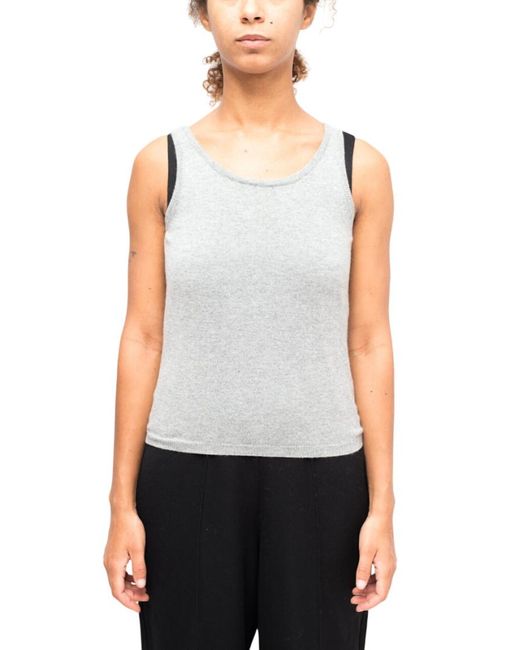 LA ROSE White Round Neck Top