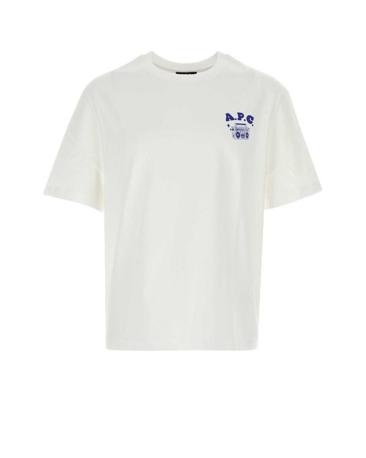 A.P.C. White Disco T-Shirt for men