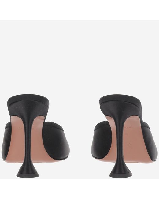 AMINA MUADDI Black Leather Mules
