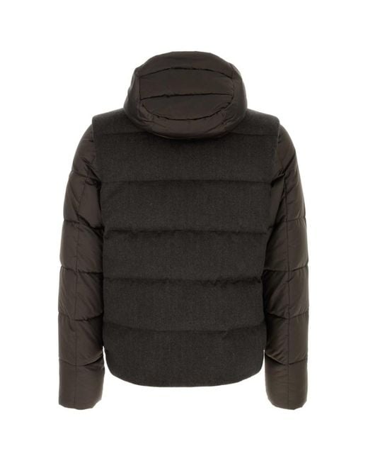 Moorer Black Down Jacket for men