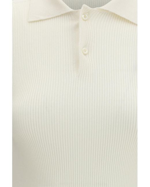 Rier White Solid Shirt Collar Polo