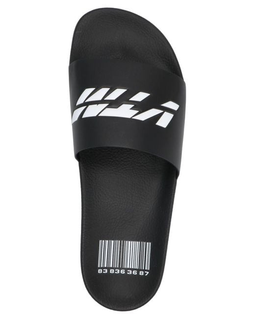 Vetements Black Logo Slides for men