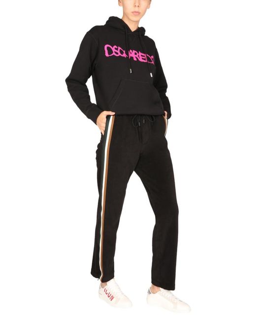 DSquared² Black Relaxed Drawstring Pants