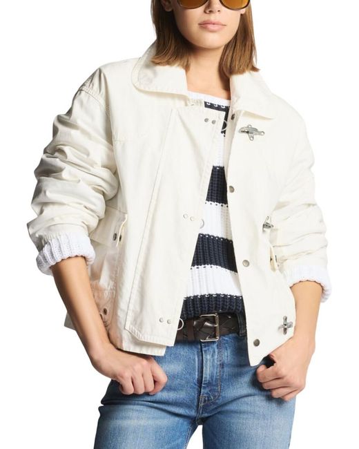 Fay White Ganci Bomber Jacket