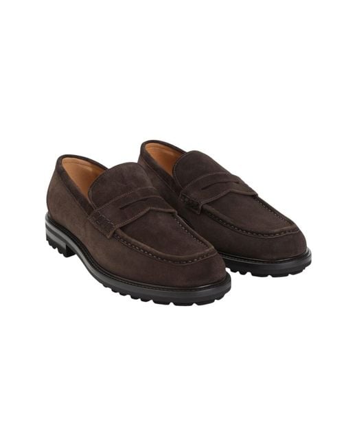 Kiton Black Suede Loafers for men