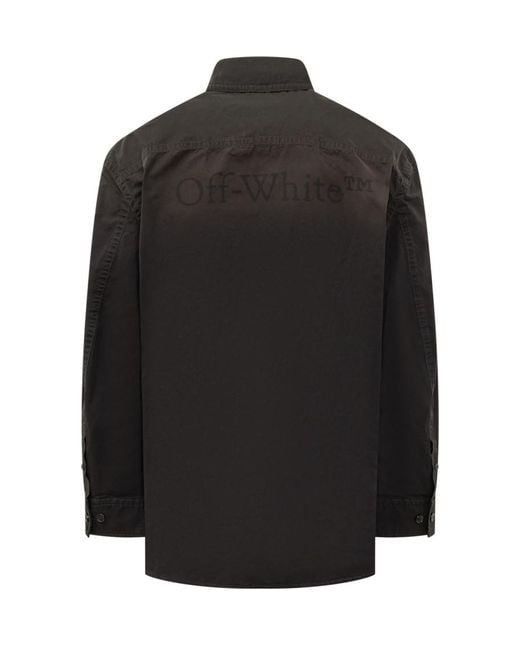 Off-White c/o Virgil Abloh Black Regular Solid Shirt for men