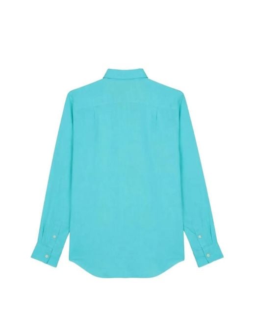 Vilebrequin Blue Regular Solid Shirt for men