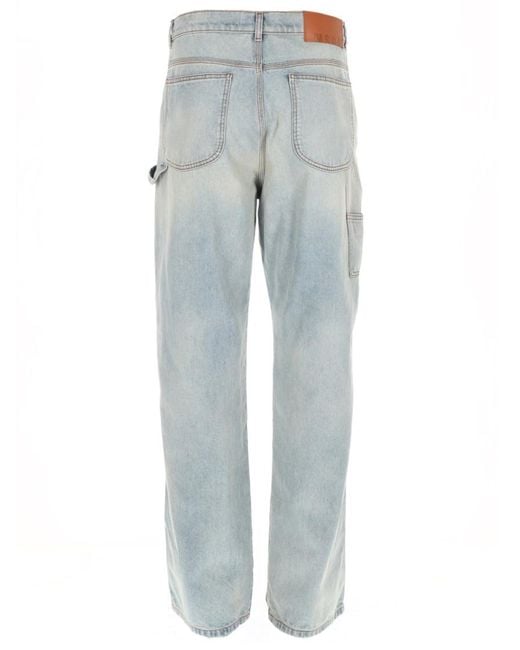 MSGM Blue Straight Jeans for men
