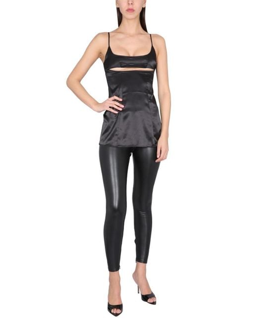 NOT AFTER TEN Black Solid Scoop Neck Top
