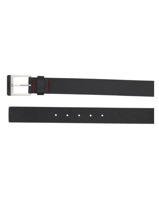 Boss Black Solid Buckle Belt for men