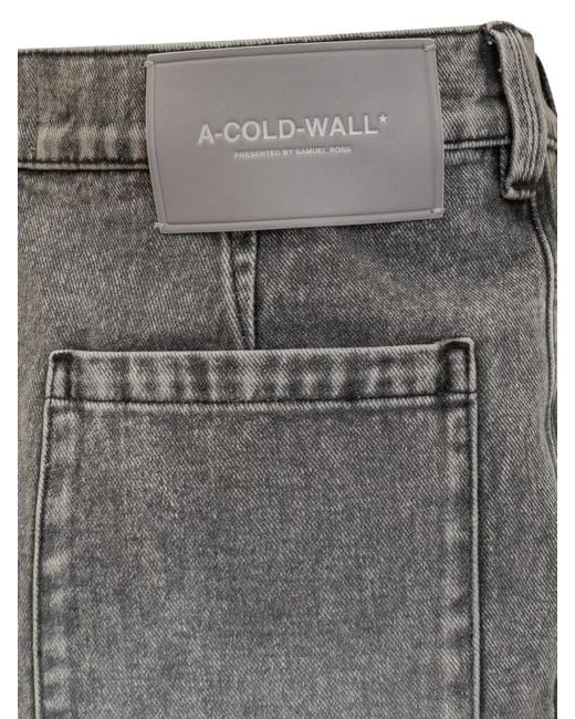 A_COLD_WALL* Gray Solid Shorts for men