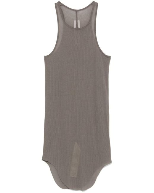 Rick Owens Gray Basic Ribbed Tank Top