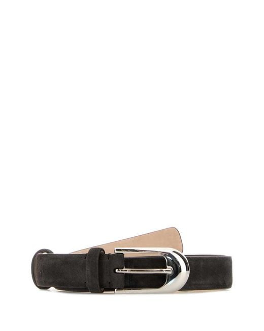 Khaite White Dark Textured Belt