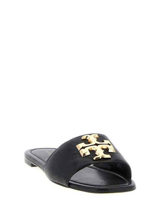 Tory Burch Black Logo Flats