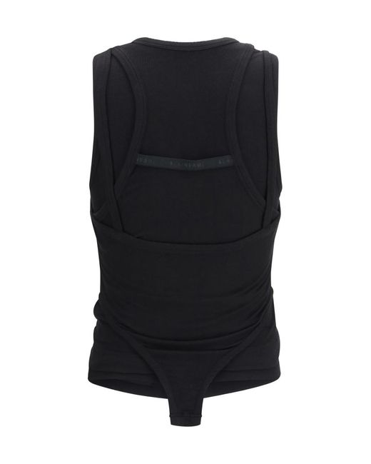 ALAINPAUL Black Solid Round Neck Top