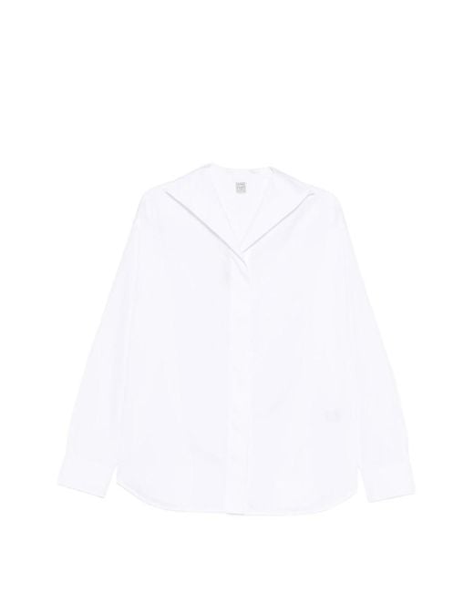 Totême White Relaxed Solid Shirt