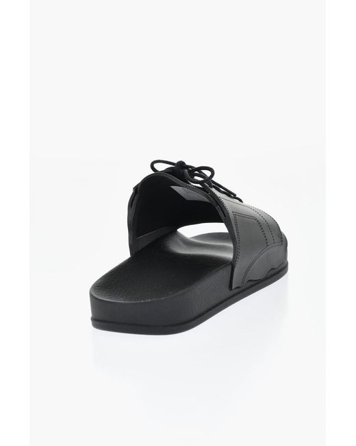 Maison Margiela Black Solid Pool Slides
