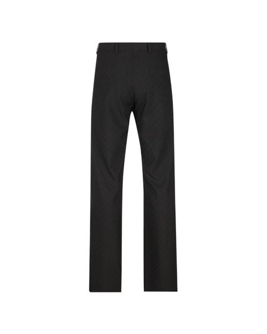 Gucci Black Tailored Flat Front Pants for men