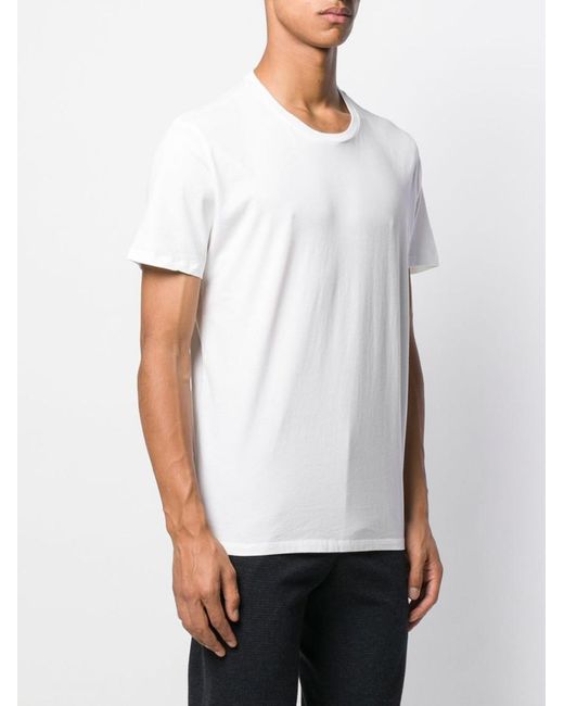Majestic Filatures White Crewneck Solid T-Shirt for men