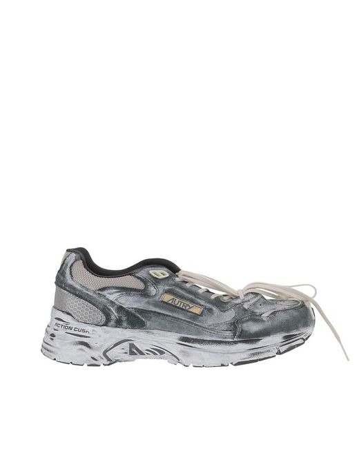 Autry Gray Distressed Sneakers for men
